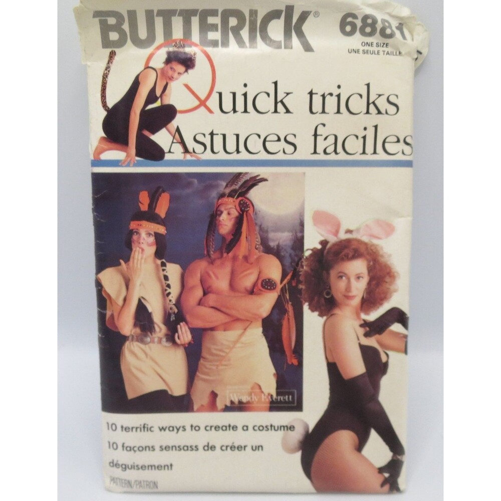 Butterick 6880 Costume Quick Tricks 1 Size 1980s Halloween Fantasy